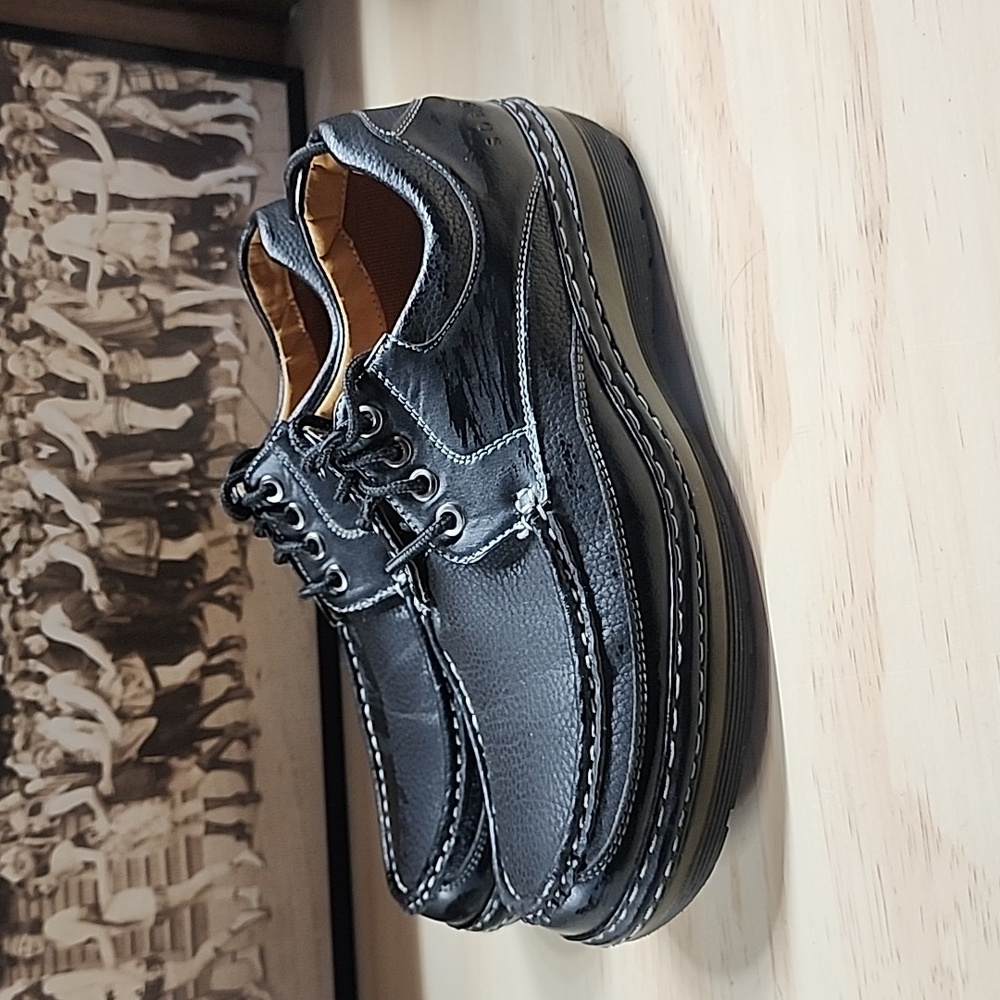 SOLO Men Black Lace-up Casual Dress Shoe Size 8